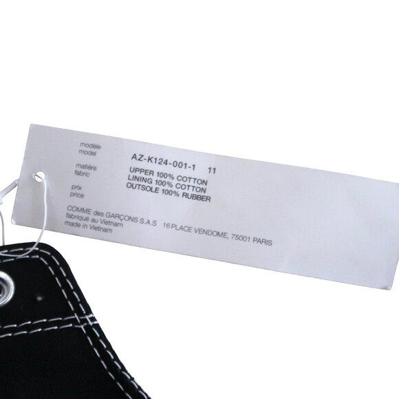 COMME DES GARCONS Play x Converse high top sneakers M 11 W 13 - Picture 6 of 10